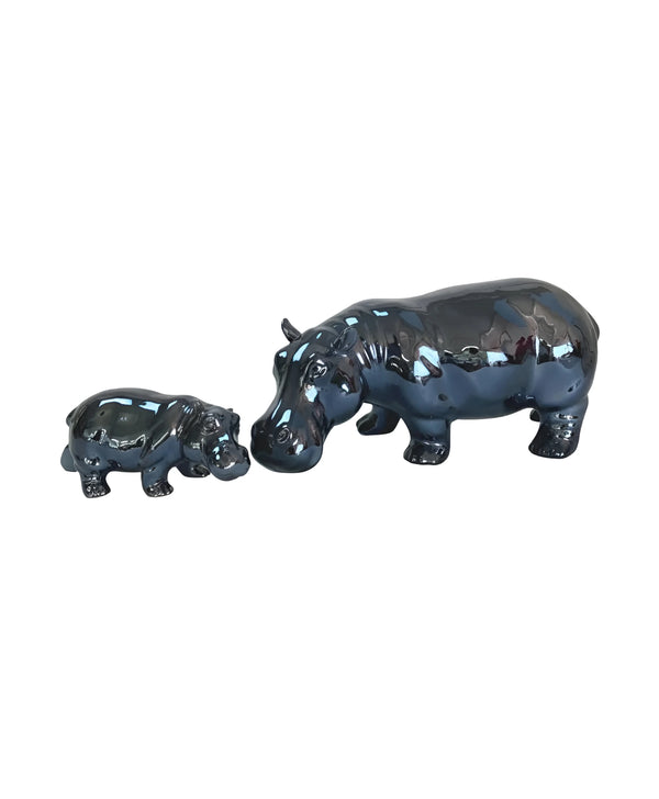 Pair of mirrored hippos