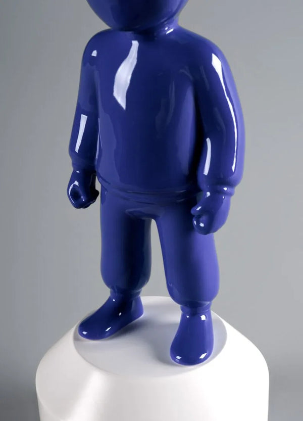 The indigo blue Guest Sculpture. Small model
