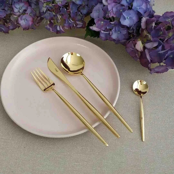 Moon Mirror Polished Gold Plated 24 Piece