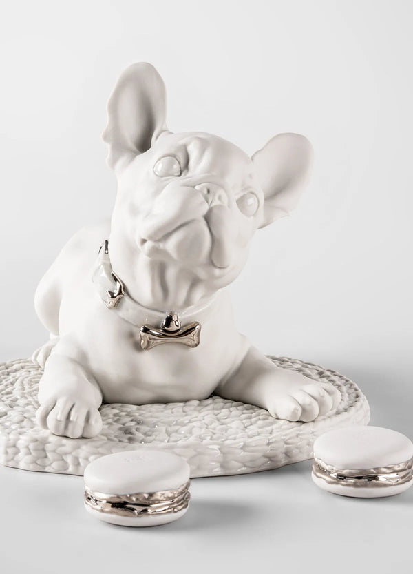 French bulldog with macarons Sculpture. Re-Deco