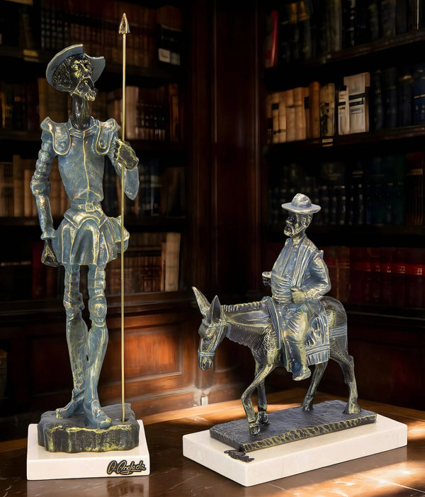 Don Quixote and Sancho Panza on Donkey