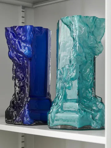 Rocky Baroque Vase Deep Blue