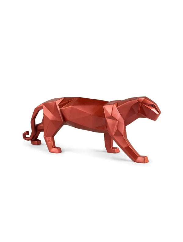 Panther Figurine Metallic Red