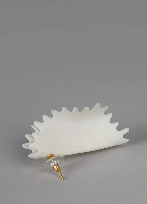 Actinia Big Earring White