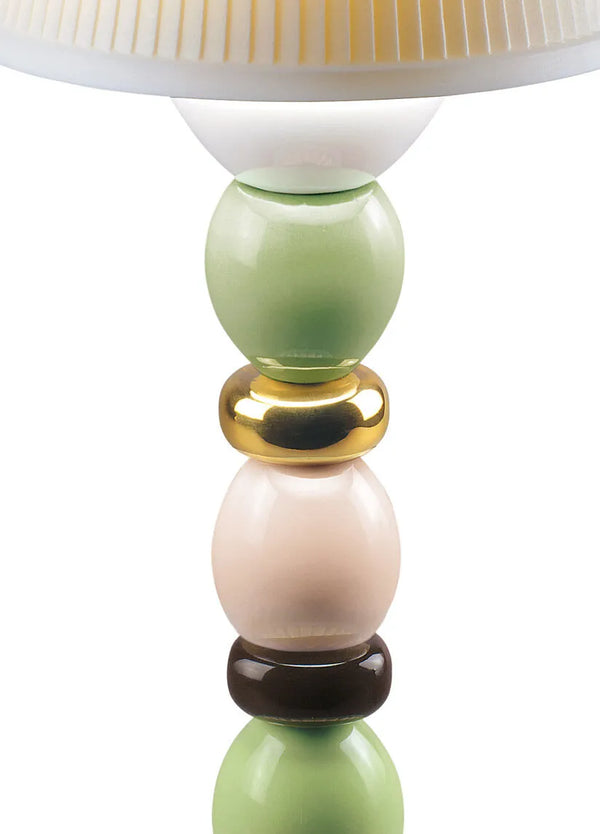 Palm Firefly Golden Fall Table Lamp Green and Blue