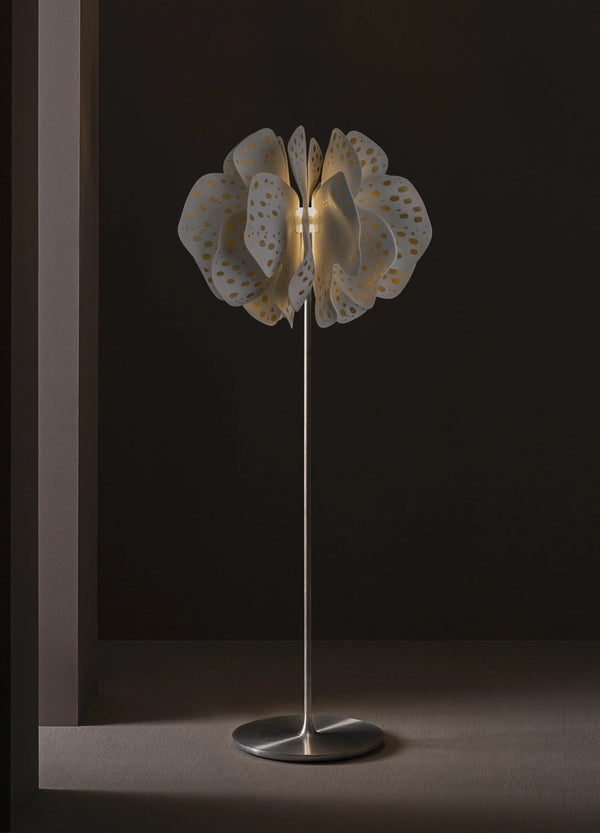 Nightbloom Floor Lamp White & Gold