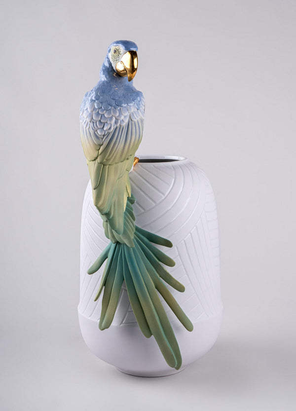 Macaw Bird Vase