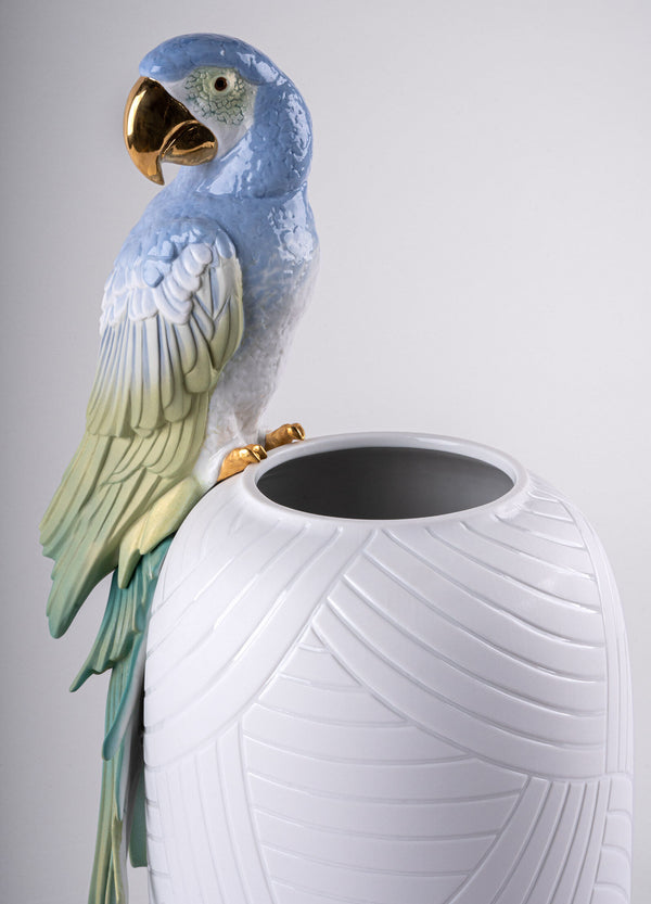 Macaw Bird Vase