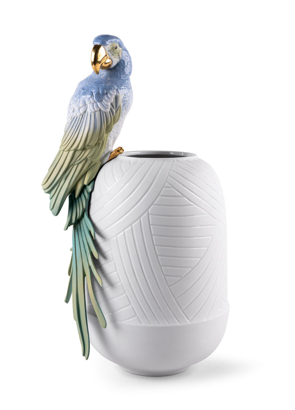 Macaw Bird Vase