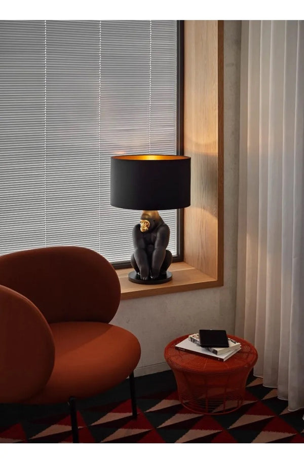 Gorilla Lamp Black Gold