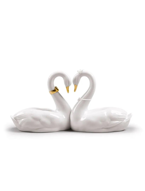 Endless Love Swans Golden Luster