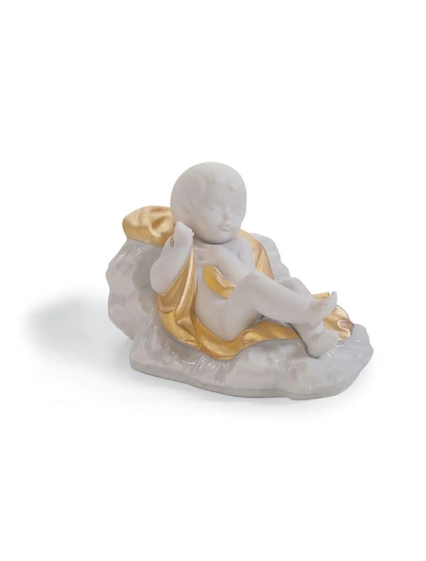 Baby Jesus Nativity Golden Lustre