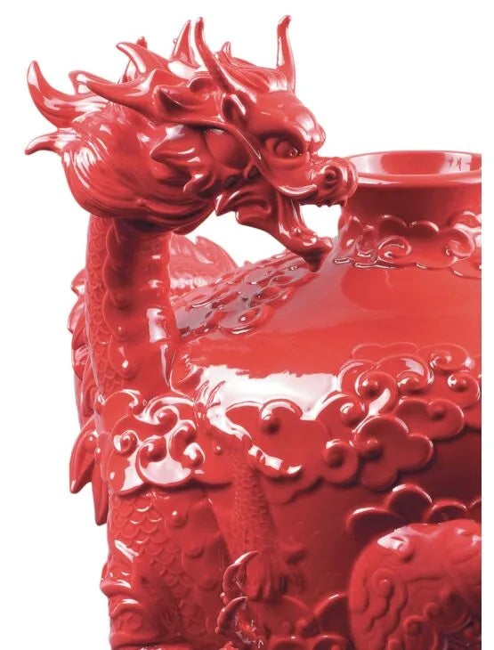 Dragon and Phoenix Vase