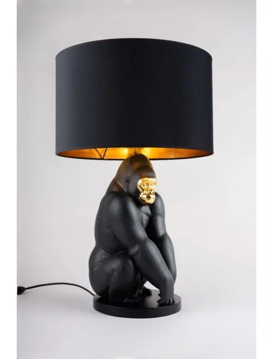 Gorilla Lamp Black Gold