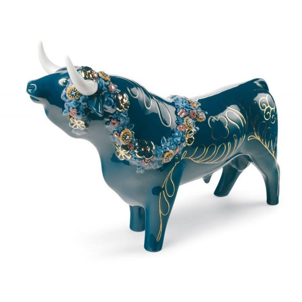 Flower Bedecked Bull