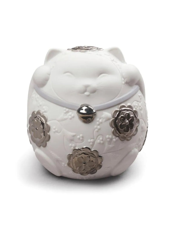Maneki Neko II Silver Lustre