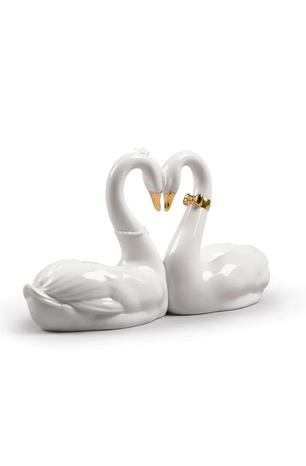 Endless Love Swans Golden Luster