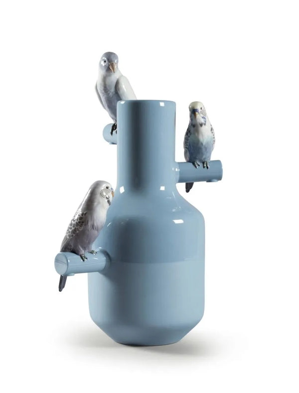 Parrot Parade Vase Blue