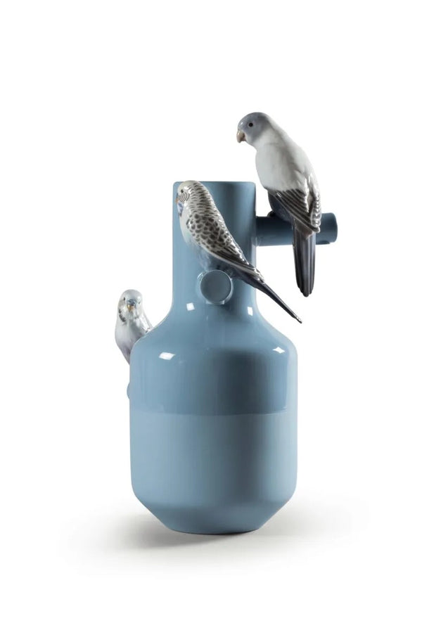 Parrot Parade Vase Blue
