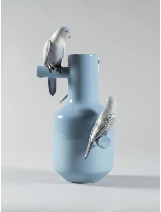 Parrot Parade Vase Blue