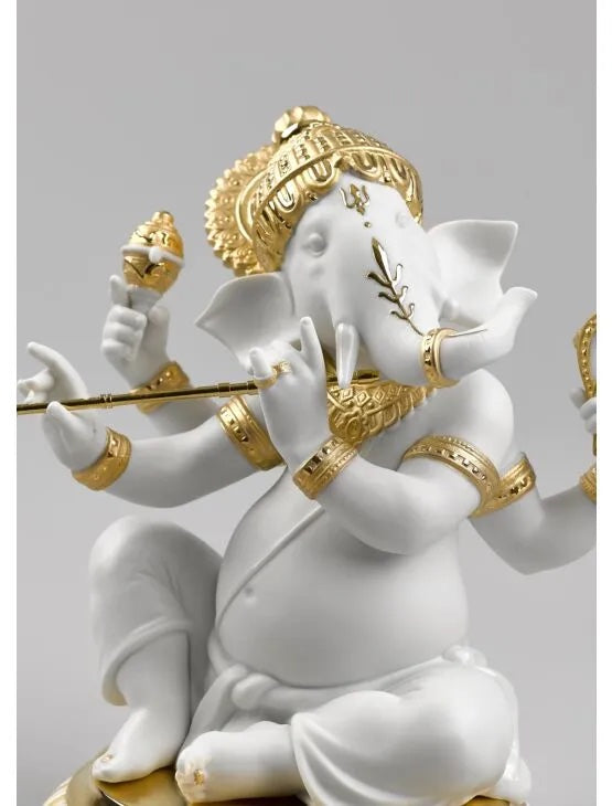 Bansuri Ganesha Golden Lustre