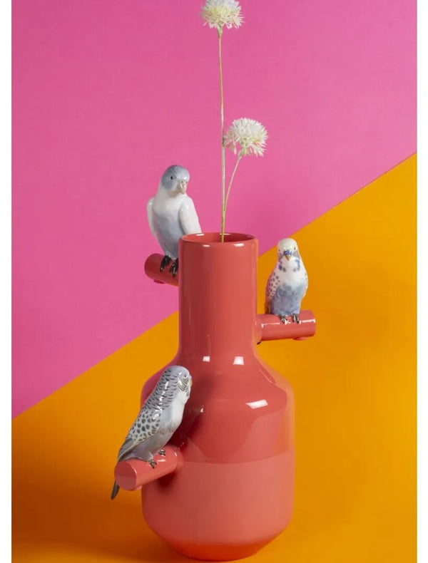 Parrot Parade Vase Coral