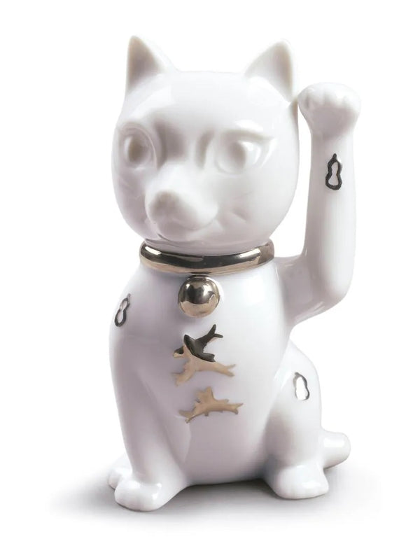 Maneki Neko Silver Lustre