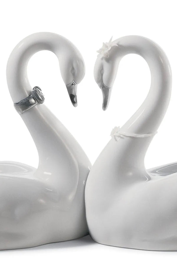Endless Love Swans Silver Lustre