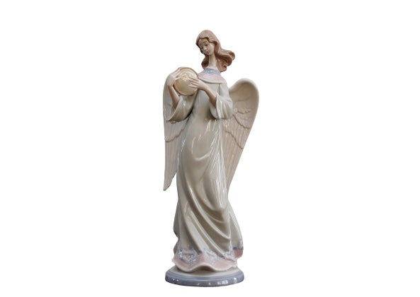 Angel with Tambourine Candleholder