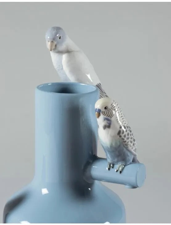 Parrot Parade Vase Blue