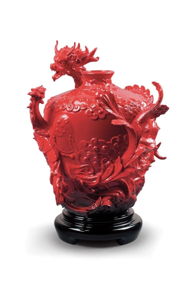 Dragon and Phoenix Vase